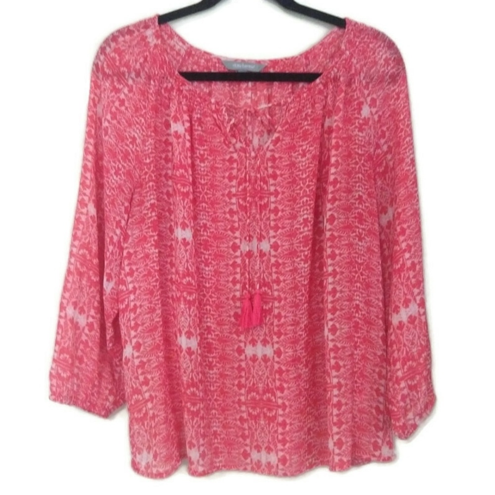 Daisy Fuentes Boho Sheer Blouse